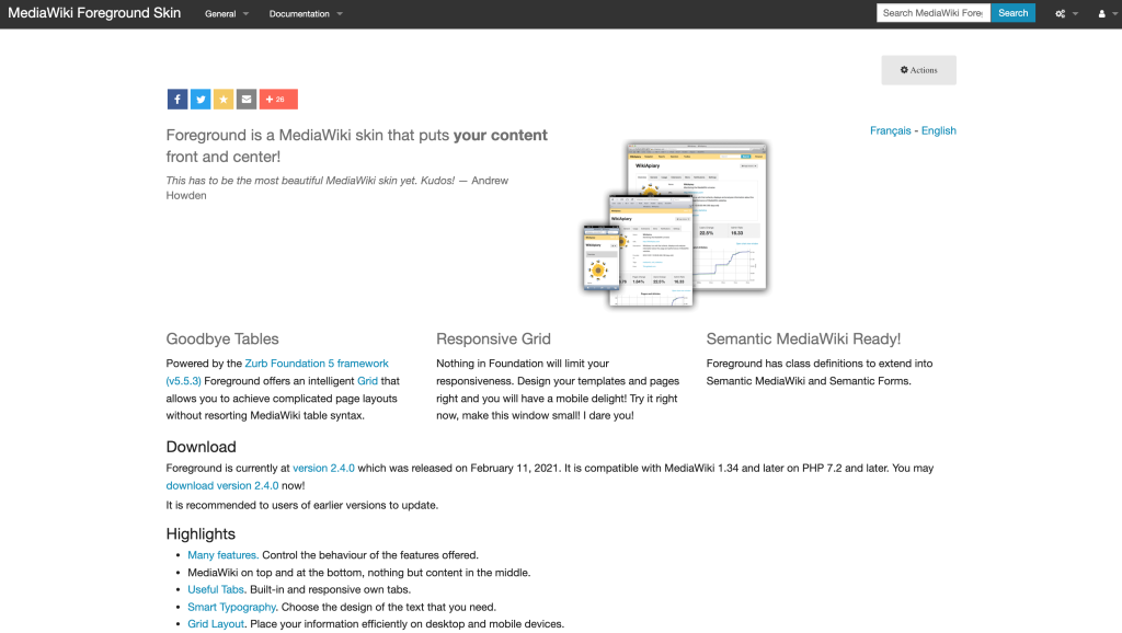 Mediawiki Foundation 스킨 데모 페이지