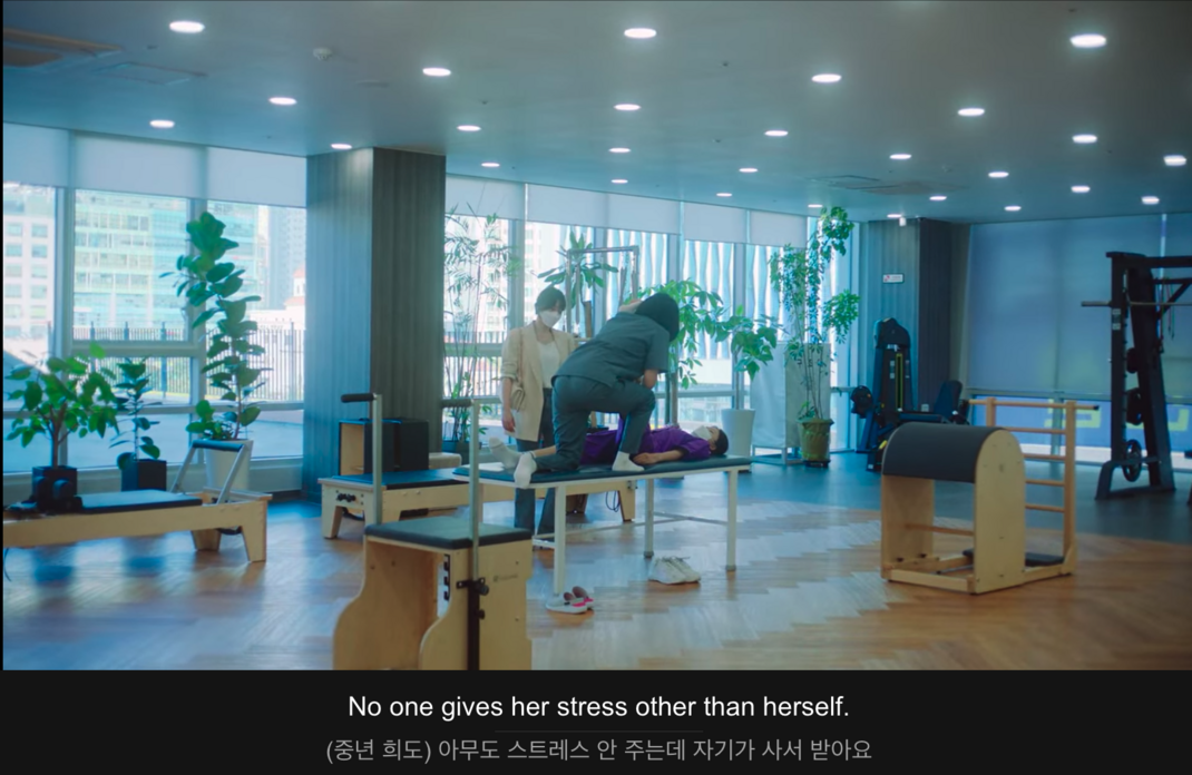 No one gives her stress other than herself.